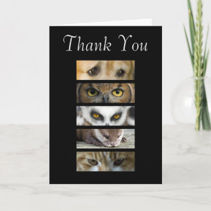 Thank You Card - Animals Eyes