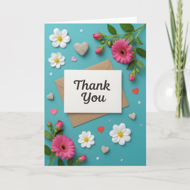 Thank you card, Appreciation card, Thank you Holiday Card (Front)
