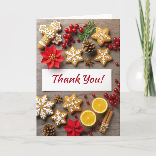 Thank you card, Appreciation card, Thank you Holiday Card (Front)