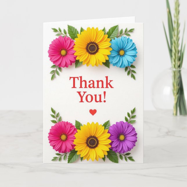 Thank you card, Appreciation card, Thank you Holiday Card (Front)