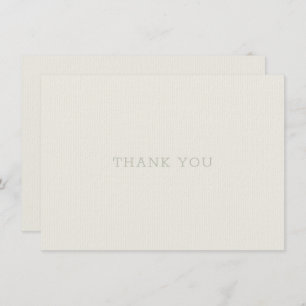 Thank You Card Beige Tan Green Traditional
