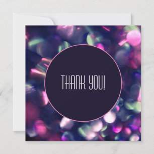 Thank You Card, Berry Sparkle Design