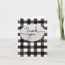 Thank You Card- Black and White