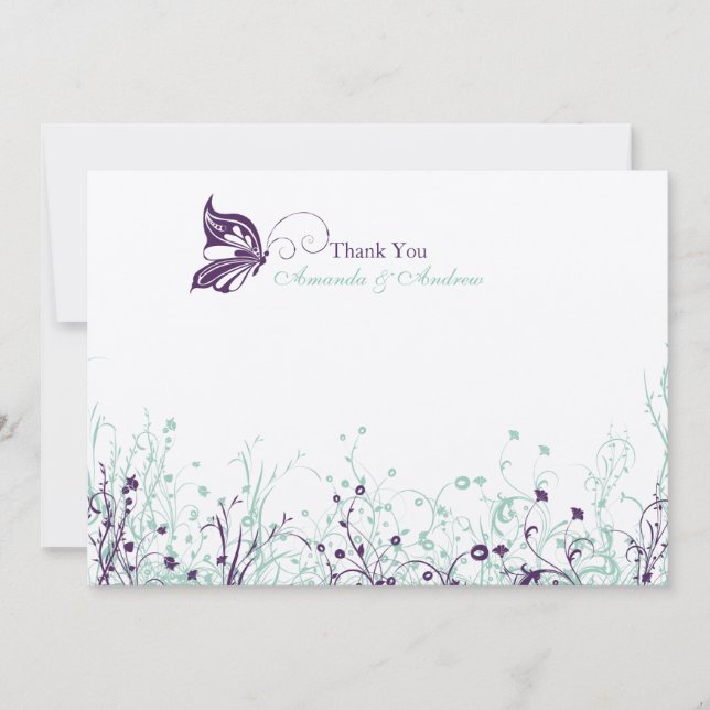 Thank you card - Butterfly Garden 9 (Front)