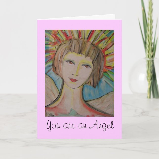 Thank you card by ValAries "You are an Angel" (Front)