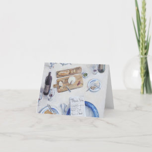 Thank You Card - Charcuterie - Wine - Cheese