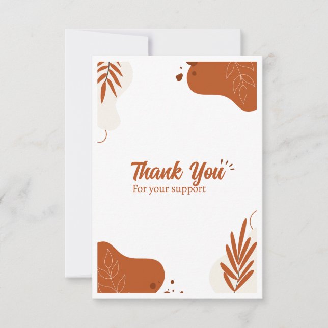 Thank you card customisable design (Front)