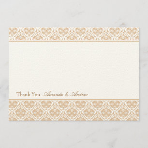 Thank you card - Damask Stripe 1