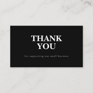 Thank You Card Discount Code Small Business Black