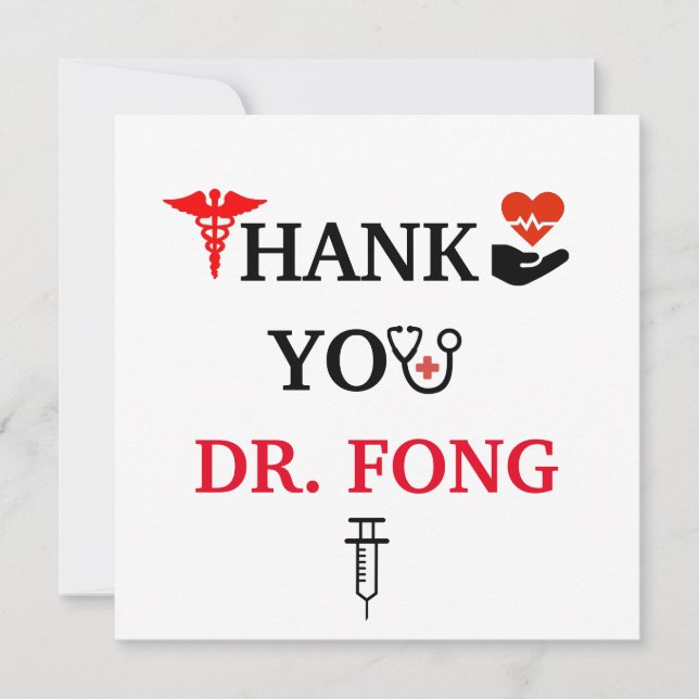 Thank You Card Doctor Healthcare (Front)