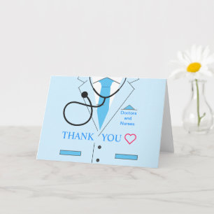 Thank You Card Doctors Nurses Healthcare Workers