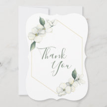 Thank you card, dogwood flowers