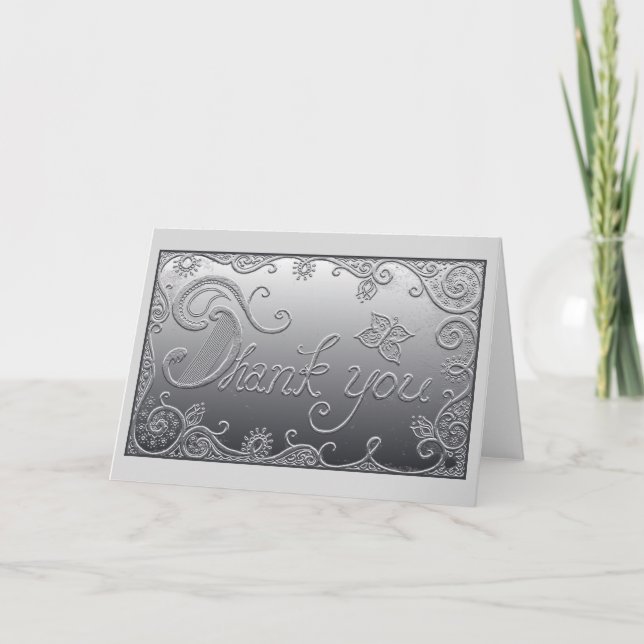 Thank you card - drawing - bas relief (Front)