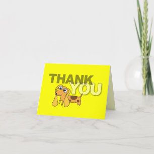 Thank You Card Duchound Yellow