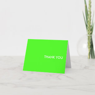thank you card--"electric lime" card