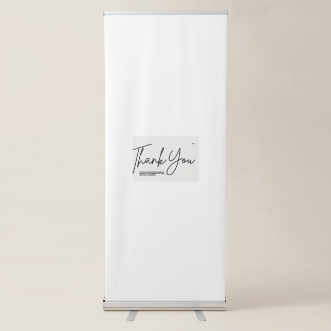 Thank You Card – Elegant Cloud Design Retractable Banner (Front)