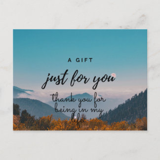 thank you card. family friends and love card. postcard