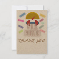 thank you card ( fitness, abs in progress,workout)
