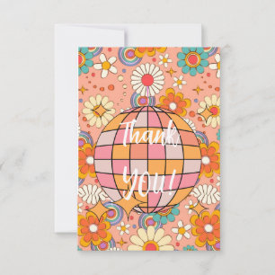THANK YOU CARD - FLOWER DISCO BALL