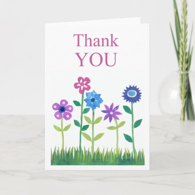 Thank You Card - Flower Power (Front)