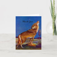 Thank You Card For a howling good time! Coyote