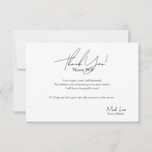 Thank You Card For A Nurse