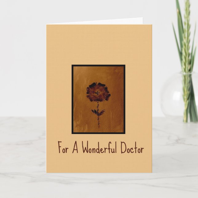 Thank You Card For A Wonderful Doctor (Front)