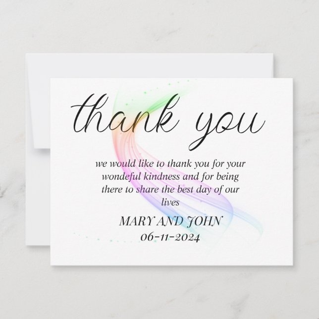 thank you card for accepting the invition-cards (Front)