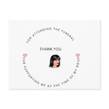 Thank you card for attending the funeral
