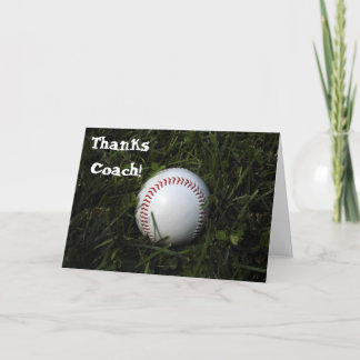 Thank You Card For Baseball Coach