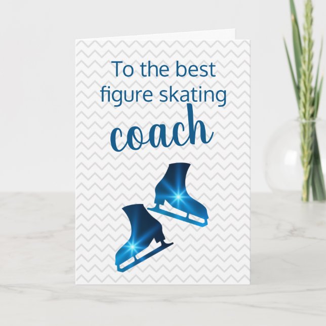 Thank you card for best figure skating coach (Front)