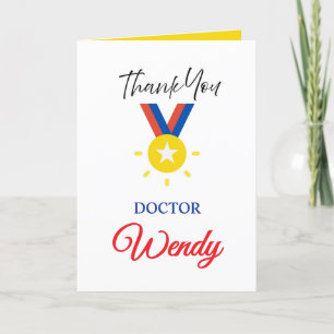 Thank You Card for Doctor, Surgeon, Healthcare 