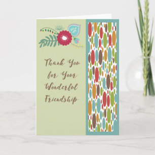 Thank You Card for Friend, Blank Inside