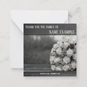 Thank You Card for Funeral and Bereavement