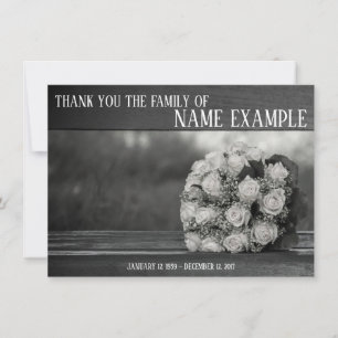 Thank You Card for Funeral and Bereavement