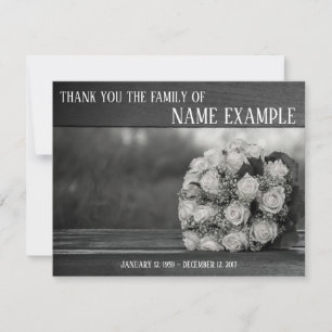 Thank You Card for Funeral and Bereavement