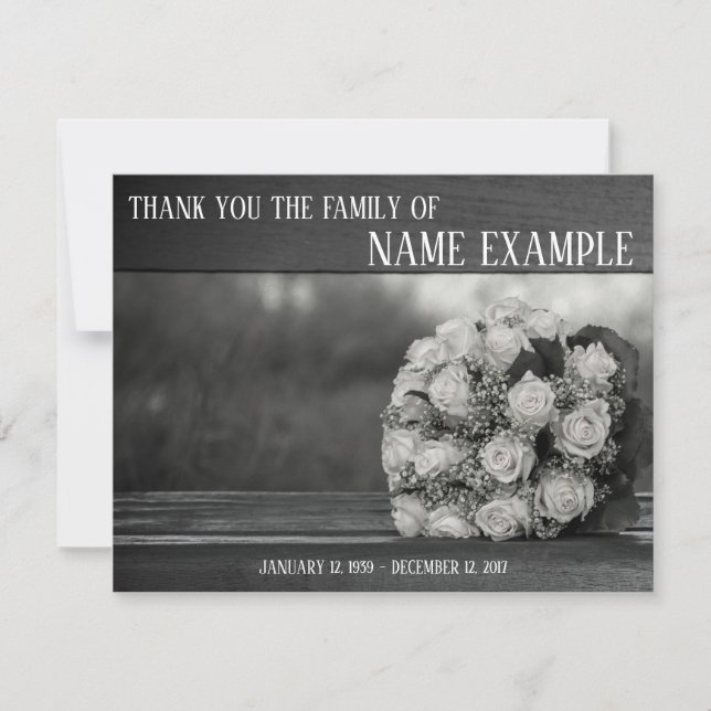 Thank You Card for Funeral and Bereavement (Front)