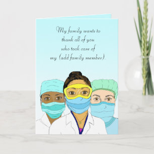Thank you card for Health Care Providers