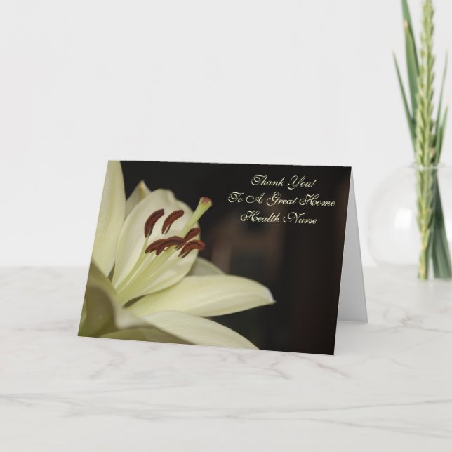 Thank You Card For Home Health Nurse (Front)