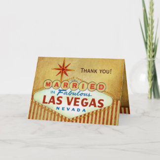 Thank you Card for Las Vegas Wedding