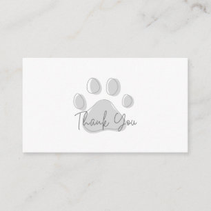 Thank You Card for Pet Business, Dog Sitting,