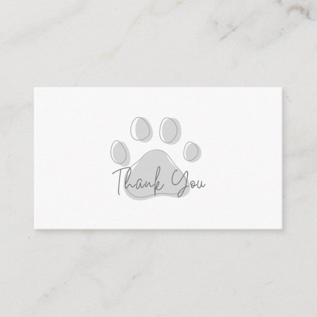 Thank You Card for Pet Business, Dog Sitting, (Front)