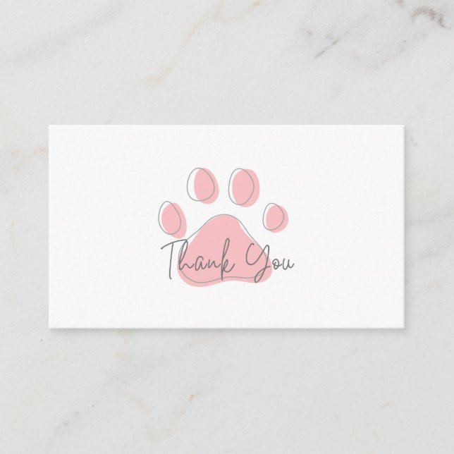 Thank You Card for Pet Business, Dog Sitting, (Front)