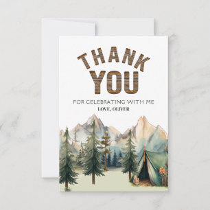 Thank You Card for Rustic Camper Adventure