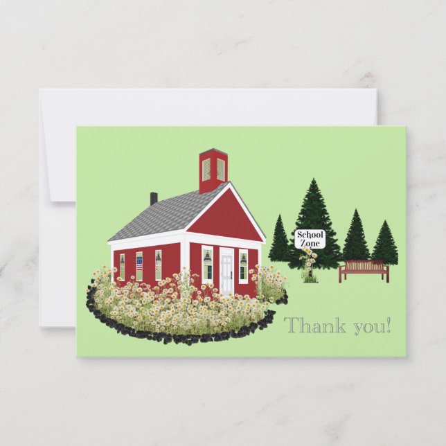 Thank you! Card for School Teacher Principal  (Front)