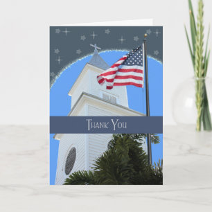 Thank You Card for Service to Country Religious