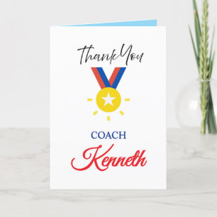 Thank You Card for Sports Coach, Appreciation Card