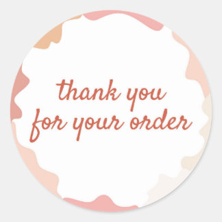 thank you card for the customer classic round sticker