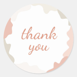 thank you card for the customer classic round sticker