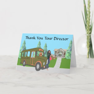Thank You Card for Tour Director Bus & Scenic